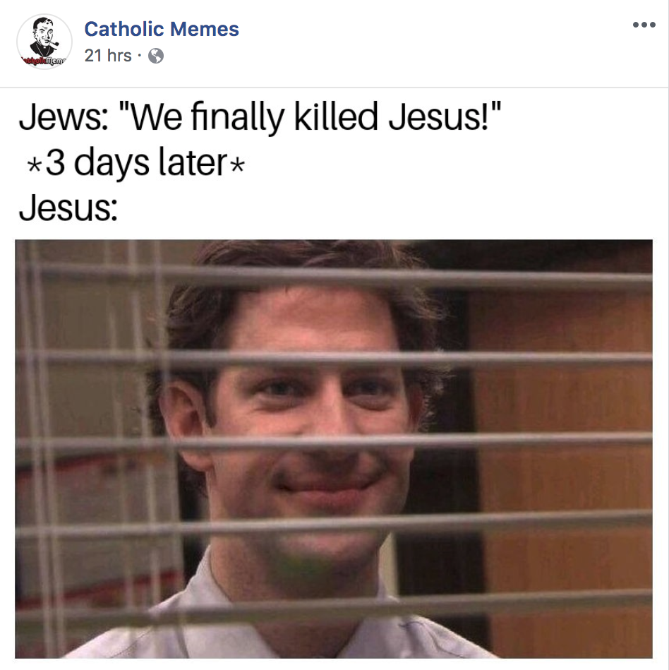 A Catholic Facebook Group Posted An Anti Semitic Meme What Can We